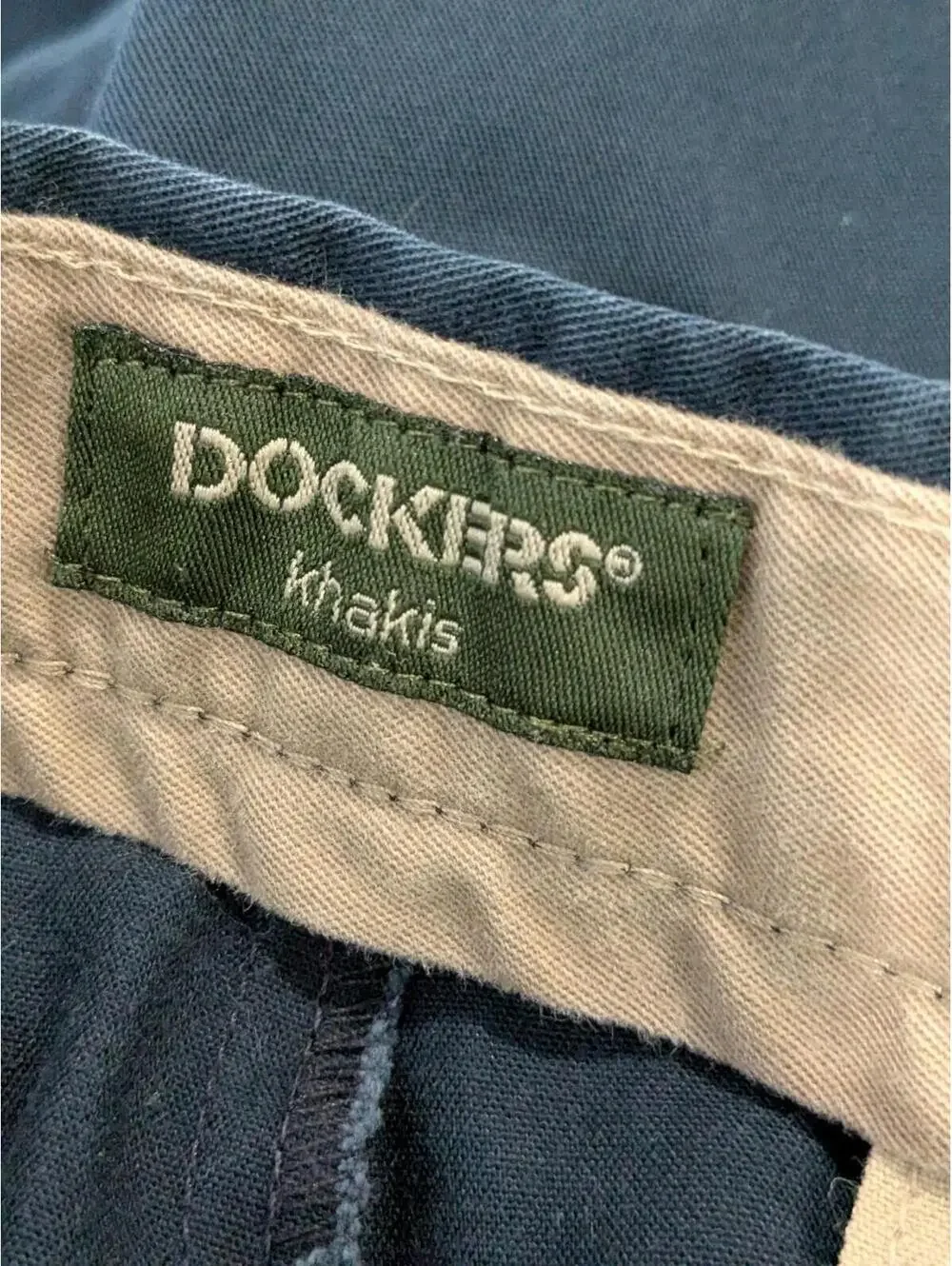 Dockers Khakis Men’s Cotton Chinos, Blue, W32 L30, Relaxed Fit, Vintage 1990's